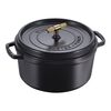 La Cocotte, Cocotte Buster+Punch 28 cm / 6,75 l, Rond, Zwart, small 1