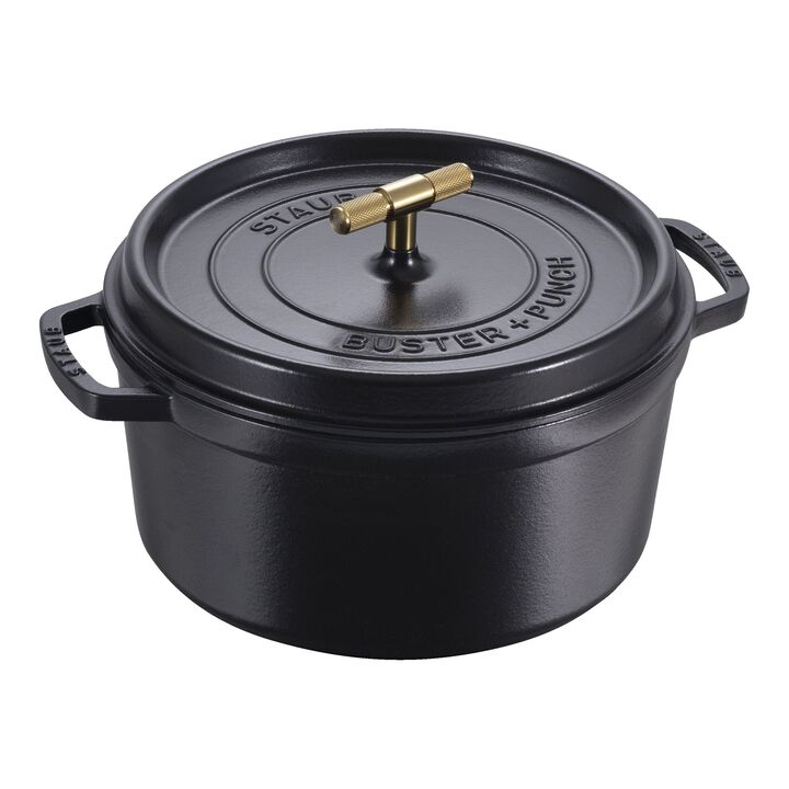 La Cocotte, Cocotte Buster+Punch 28 cm / 6,75 l, Rond, Noir, large 1