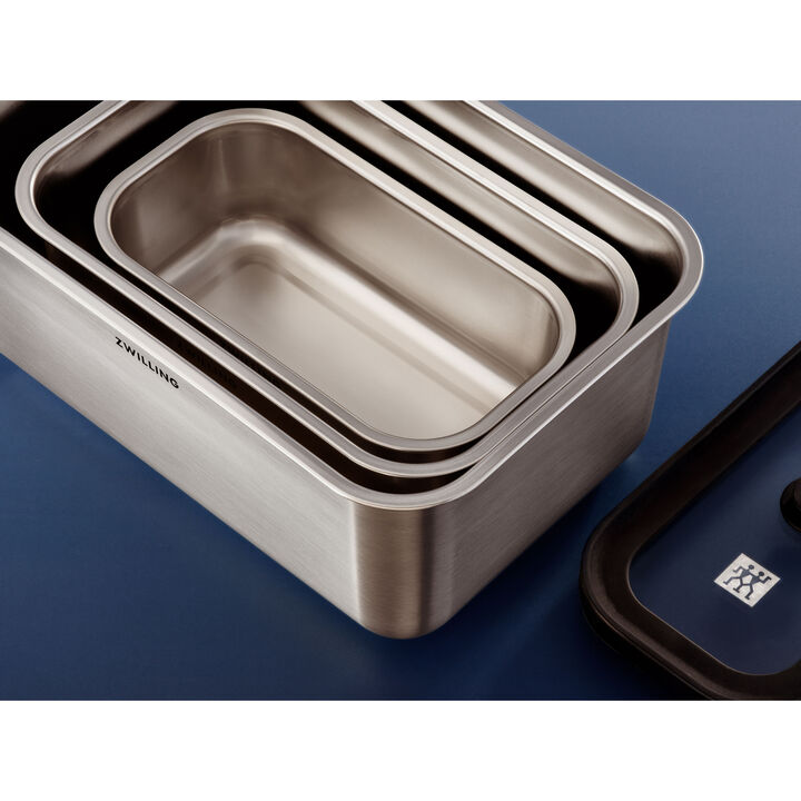 Fresh & Save STAINLESS, S/M/L / 3-pc, Vacuum Box Set, Stainless Steel, Silver, large 4