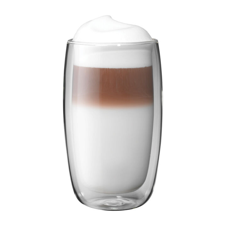 Sorrento Double Wall Glassware, 2-pc, Latte Glass Set, large 1