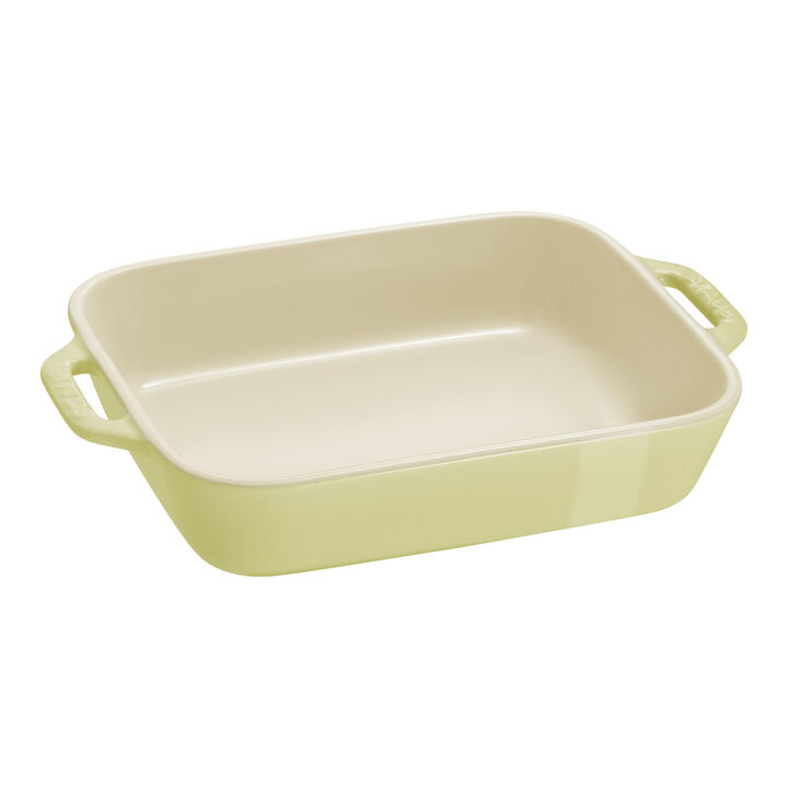 Ceramique, レクタンギュラーディッシュセット マカロングリーン 2-個, large 3