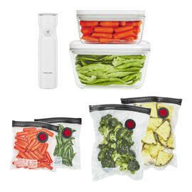 Vakuum Starter Set, Glas / M/L, 7-tlg, Weiß