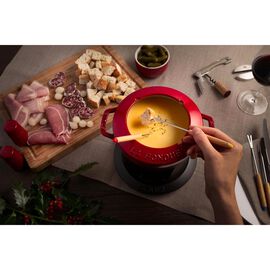 Fonduesæt 20 cm, Kirsebærrød