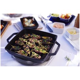 Grill 28 cm, Hierro fundido, Negro