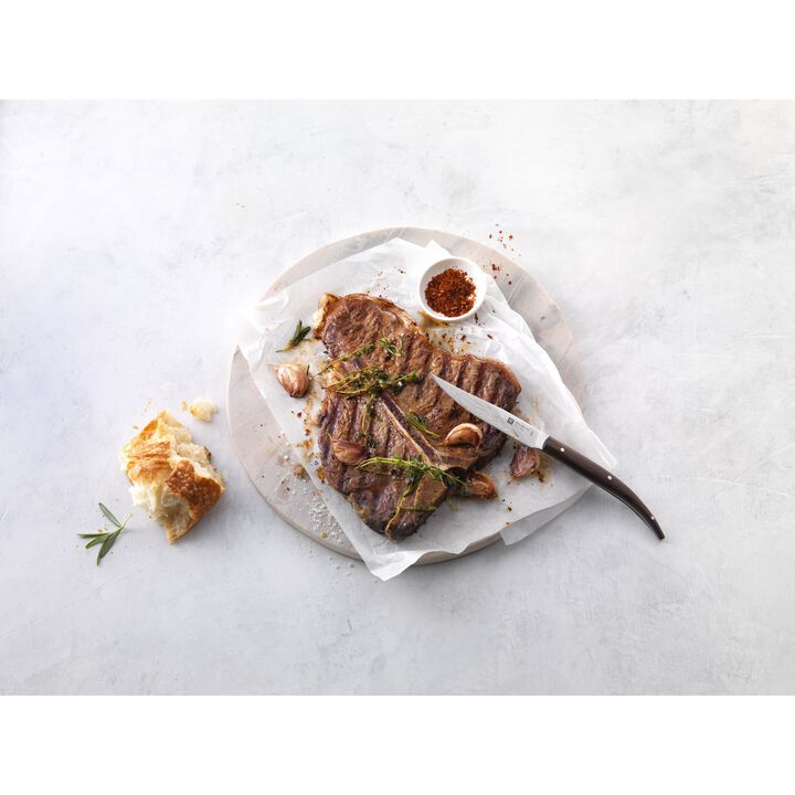 Steak-Sets, Set da bistecca liscio - 4-pz., marrone, large 3