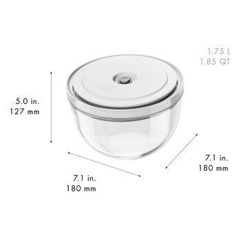 Vacuum bowl set S/M/L / 3-par&ccedil;a, Cam, şeffaf-beyaz,,large 15