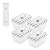 Set bo&icirc;tes sous-vide & pompe, 5-pcs. /L, gris / blanc, Plastique / Verre, small 1