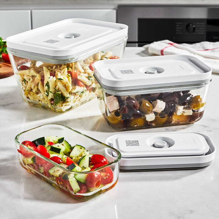 FRESH & SAVE, Set d'accessoires sous vide, verre, large 2