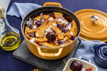 Roasted pumpkin with beetroot and ras el hanout